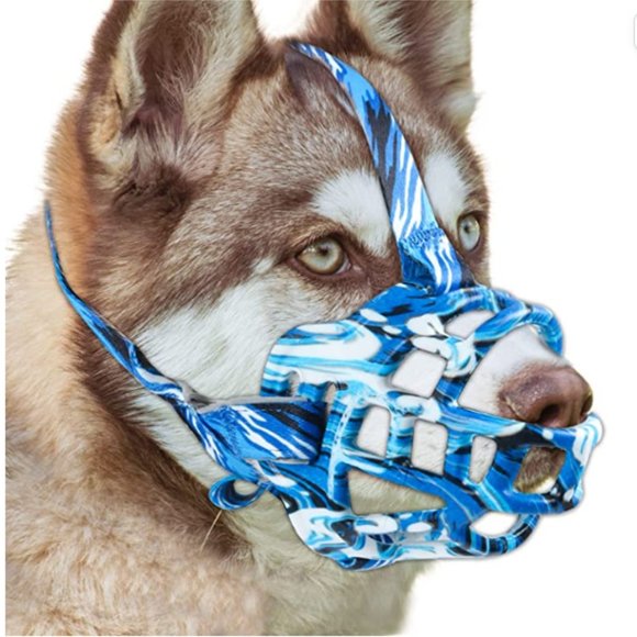 Dog Muzzle, Soft Basket Muzzle for Small Medium Large Dogs Golden Retriever Labr - Picture 2 of 9